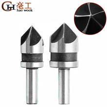 2pcs 5 Flute Countersink Drill Bit HSS 82 Degree Point Angle Chamfer Chamfering Cutter 1/4" Round Shank For Power Tool 2024 - buy cheap