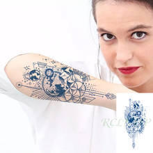 Tatuagem adesiva temporária, tatuagem estrela planetária com flash, arte corporal para homens e mulheres 2024 - compre barato