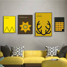 Canvas Paintings Modern Yellow Geometric Simpsons The Walking Dead Posters Prints Wall Art Pictures Living Room Home Offic Decor 2024 - buy cheap