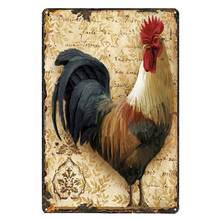 Rooster Vintage Decorative Metal Plates Tin Sign Retro Shabby Chic Home Decor Wall Poster 2024 - buy cheap