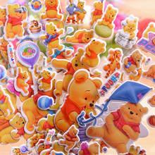 Adesivos winnie the pooh, animais 3d, brinquedos para crianças, adesivos de bolha, presente do professor, bebê, pvc, presente de natal 2024 - compre barato