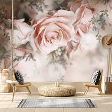 Papel de parede para sala de estar 3d, foto, vinil, decoração da casa, floral, natureza, mural, rolo autoadesivo 2024 - compre barato