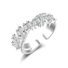 Женское кольцо с фианитами, винтажное обручальное кольцо из розового золота с геометрическим узором 2024 - купить недорого