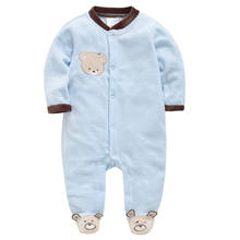KAVKAS Baby Boy Rompers Lovely Bear Design Long Sleeve Velvet Neworn Kids Clothes Infant Toddler bebe Costume 2024 - buy cheap
