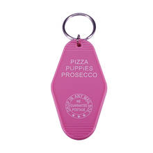 Llavero rosa de cachorros de Pizza Prosecco, regalo de broma 2024 - compra barato