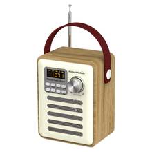 Radio FM Retro con mango, caja de madera, con función de Altavoz Bluetooth 2024 - compra barato