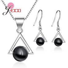 Women New Lovely Black/White Pearl Jewelry Sets Fast Shipping 925 Sterling Silver Cubic Zirconia Earrings Pendant Necklaces 2024 - buy cheap