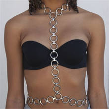 Arnés de cadena para el cuerpo para mujer, collar gótico para el cuerpo, cinturón Sexy para la cintura, cinturón para el vientre, accesorios de moda Punk para chicas 2024 - compra barato