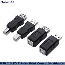 USB2.0 A Male & A Female to B Female printer print converter adapter connector USB 2.0 port retail wholesale USB 2.0 Adapter 2024 - купить недорого