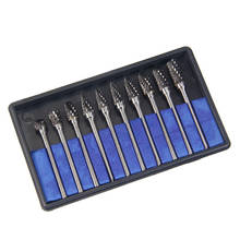 Pro 10 pcs Tungsten Steel Solid Carbide Burrs Kit For Dremel Rotary Tool Drill Bit 2024 - buy cheap