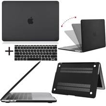 Laptop Case for Apple Macbook Air 13/11 Inch/MacBook Pro 13/16/15 Inch Pure Black Frosted Hard Shell + Keyboard Cover 2024 - buy cheap