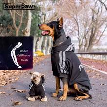 Модная одежда для собак, толстовка с капюшоном для щенка, куртка для французского бульдога, мопса, пальто для маленьких, средних и больших собак, зимняя сохраняющая тепло TLC09 2024 - купить недорого