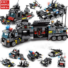 8IN1 City Police Station Building Blocks SWAT Team Truck Blocks Educational Boys Toy For Children 2024 - buy cheap