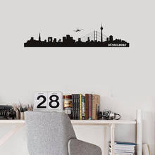 Dusseldorf Skyline Wall Sticker Germany Cityscape Mural Home Decoration School Office Library Bedroom Living Room Decals EB415 2024 - buy cheap