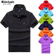 Polos de manga corta para hombre, camisetas 2020 de algodón de marca, tops de color sólido, ropa de moda, XS-4XL, verano, 100% 2024 - compra barato