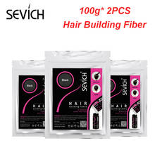 Sevich 2pcs/sets 100g Thicken Hair Fiber Powder Refill Bag Hair loss products Hair building fibers USA Stocks For Dropshipping 2024 - buy cheap