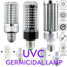 40W UVC LED Germicidal Light E27 E26 E12 E14 B22 UV light with remote control and 2pcs 3535 (UVC) germicidal lamps 220V 110V 2024 - buy cheap