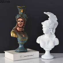 Figura deusa grega athena, estátua, artesanato, mobiliário retrô, cabeça humana, acessórios de decoração de casa moderno, figuras, decoração 2024 - compre barato