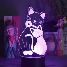 3D Lights For Bedroom Bluetooth Base  Anime Cat Lamp Be Night Dorm Room Chandelier Pendant Leds Young  Children's Nightlight 2024 - buy cheap