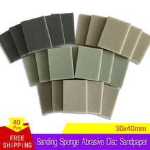 40pcs Sanding Sponge Abrasive Disc Sandpaper 30*40MM Wet & Dry 300-1500 Grit Polishing Grinding Tools 2024 - buy cheap