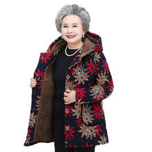 Parkas Middle-aged and Elderly Women's Coats  Winter Jackets Female Down Cotton Padded Clothes Warm Overcoats Grandma 2020 5XL 2024 - купить недорого