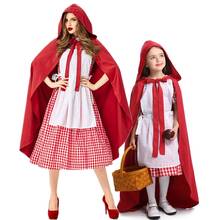 Halloween Fairy Tale Little Red Riding Hood Princess Cosplay Costume Oktoberfest Beer Maid Stage Performance Parent-child Dress 2024 - buy cheap