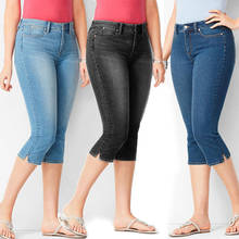 Модная женская обувь с высокой талией высокие эластичные джинсы для женщин размера плюс теленок-Длина брюки женские потертые джинсовые штаны пикантные узкие брюки, облегающие джинсы-карандаши голубого цвета 2024 - купить недорого