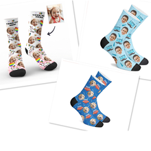 Носки для фотографирования лица на заказ, забавные подарочные носки с индивидуальным рисунком, короткие носки с 3D принтом, Kawaii, женские носки, сувениры, подарки ко дню рождения 2024 - купить недорого