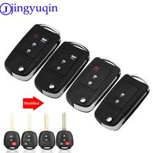 Jingyuqin-carcasa de llave plegable modificada para mando a distancia, 2/3/4, para Toyota Prius RAV4 Camry 2024 - compra barato