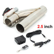 2.0"2.25"2.5" 2.75"3.0" SS304 Electric Exhaust Catback CutOut Kit With Remote control Double Valve Electric Exhaust Muffler 2024 - buy cheap