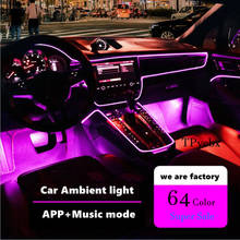 Car Interior Light Decoration LED Neon strip Backlight Music Control App by Bluetooth Auto Lamp Color Usb Led Easy Installation 2024 - buy cheap