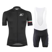 Conjunto de ropa de Ciclismo para Hombre, Conjunto de Jersey y Maillot personalizado, color negro, para verano 2024 - compra barato