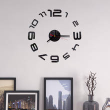 Acrylic Mirror Wall Clock Modern DIY Interior Roman Wall Clock Wall Clock 3D Sticker Home Mirror Effect 4 Style 3D Wall Stickers 2024 - buy cheap