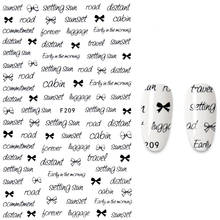 1PC 3D Nail Stickers English Letter Designs Nail Art Decorations Stickers for Nails 2024 - buy cheap