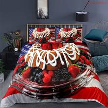 Delicious Cake Bedding Set Twin Full Queen King Size 2/3 Piece Girls Duvet Cover Pillowcase Luxury Quilt Cover Set Bedclothes 2024 - buy cheap