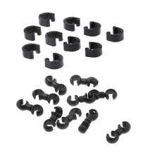 10Pcs Bicycle Buckle Hose C-clips Brake Gear Cable Housing Guide + 10Pcs Black Brake Cable Frame Guides 2024 - buy cheap