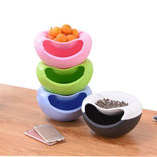 XUNZHE 1Pcs Home Creative Lazy Plastic Storage Cups Place Phone Big Mouth Dried Fruit Melon Seed Box Double Layer Nuts Candy Box 2024 - buy cheap