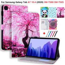 Capa para samsung galaxy tab a7 10.4 argolas, capa de couro pu, samsung galaxy tab a 7 a7 10 4 tablet 2020 2024 - compre barato
