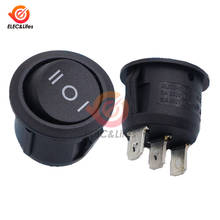 10Pcs Black Waterproof 3 Position SPDT Round Boat Rocker Switch 3Pins 3pin 3P ON/OFF/ON 6A/250V 10A/125V AC 2024 - buy cheap