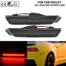 2PCS SMOKED LENS REAR LED SIDE MARKER LIGHT LAMP for CHEVROLET CAMARO 2010-2015 2024 - buy cheap