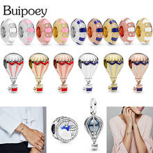 Buipoey 2pcs Bracelets For Women Accessories Charm Hot Air Balloon Pendant Stripe Beaded Fit Necklace Bracelets Bangle For Men 2024 - buy cheap