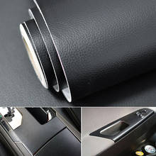 Black leather pattern PVC adhesive vinyl wrap film sticker for auto car body internal decoration vinyl wrap 2024 - buy cheap