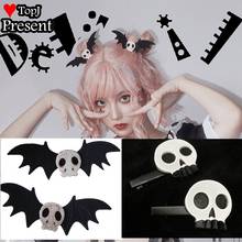 Gothic Lolita Harajuku Punk skull bat devil hairpin headdress bangs with Halloween cosplay clips pins Halloween accessories 2024 - buy cheap