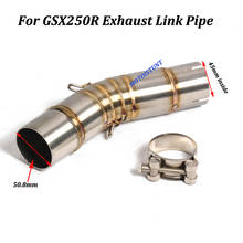51mm Motorcycle Exhaust Muffler Modified Middle Link Pipe Connection Tube Slip on For Suzuki GSX250R Stainless Steel 304 2024 - buy cheap