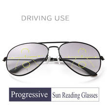 2021 gafas de sol de conducir gafas de lectura multifocales de las mujeres Día de la visión nocturna de Bifocal progresivo de la presbicia gafas dioptrías 1,5 2024 - compra barato