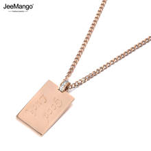 JeeMango Original Design Geometric Square Good Luck Pendant Necklace For Women Titanium Steel 28 Inch Long Sweater Chain JN19156 2024 - buy cheap