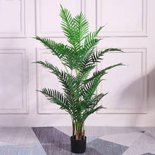 Palmeira tropical de 130cm, grandes plantas artificiais em vaso, folhas de palmeira de plástico monstera, toque real, coqueiro para decoração doméstica 2024 - compre barato