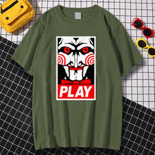 Play Funny Clown Hip Hop Printing T Shirts Mens Crewneck LooseTshirt Pattern S-XXXL Couple Summer Creativity Loose Tshirts Male 2024 - buy cheap