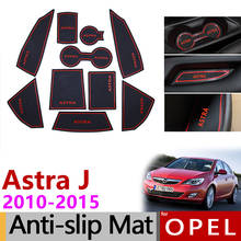 Anti-Slip Rubber Gate Slot Cup Mat for Opel Astra J Vauxhall Holden 2010 2011 2012 2013 2014 2015 Accessories 2016 2017 Stickers 2024 - buy cheap