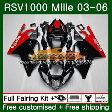 Kit For Aprilia Mille RSV 1000 R RR 2003 2004 2005 2006 Red black 42LL.2 RSV1000RR RSV1000R 1000R RSV1000 03 04 05 06 Fairing 2024 - buy cheap